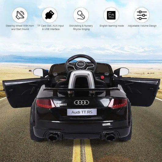 12V Audi TT RS Electric Remote Control MP3 Kids Riding Car-Black