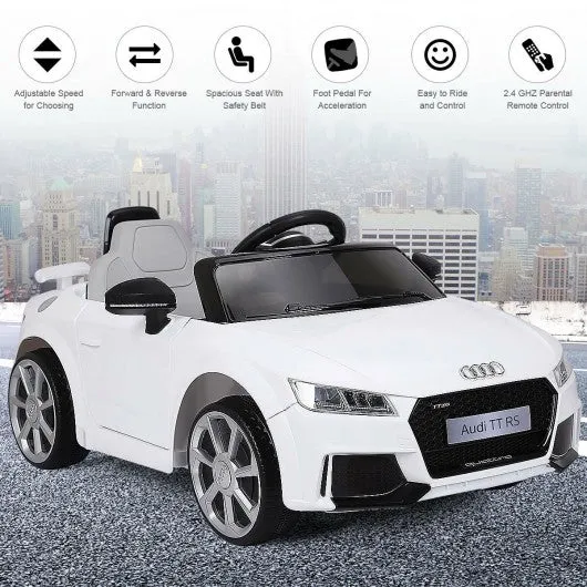 12V Audi TT RS Electric Remote Control MP3 Kids Riding Car-White