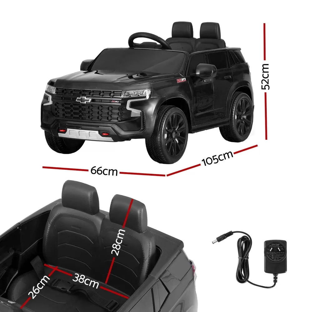 12V Black Chevy Tahoe Kids Ride-On Car Remote Horn Lights