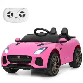 12V Jaguar F-Type SVR Licensed Kids Ride On Car-Pink