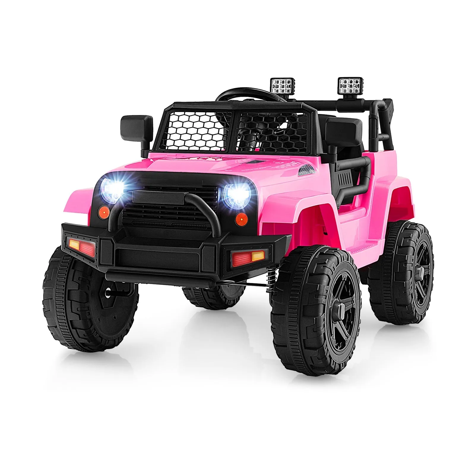 12V Kids Ride on Car with Remote Control and Music-Pink