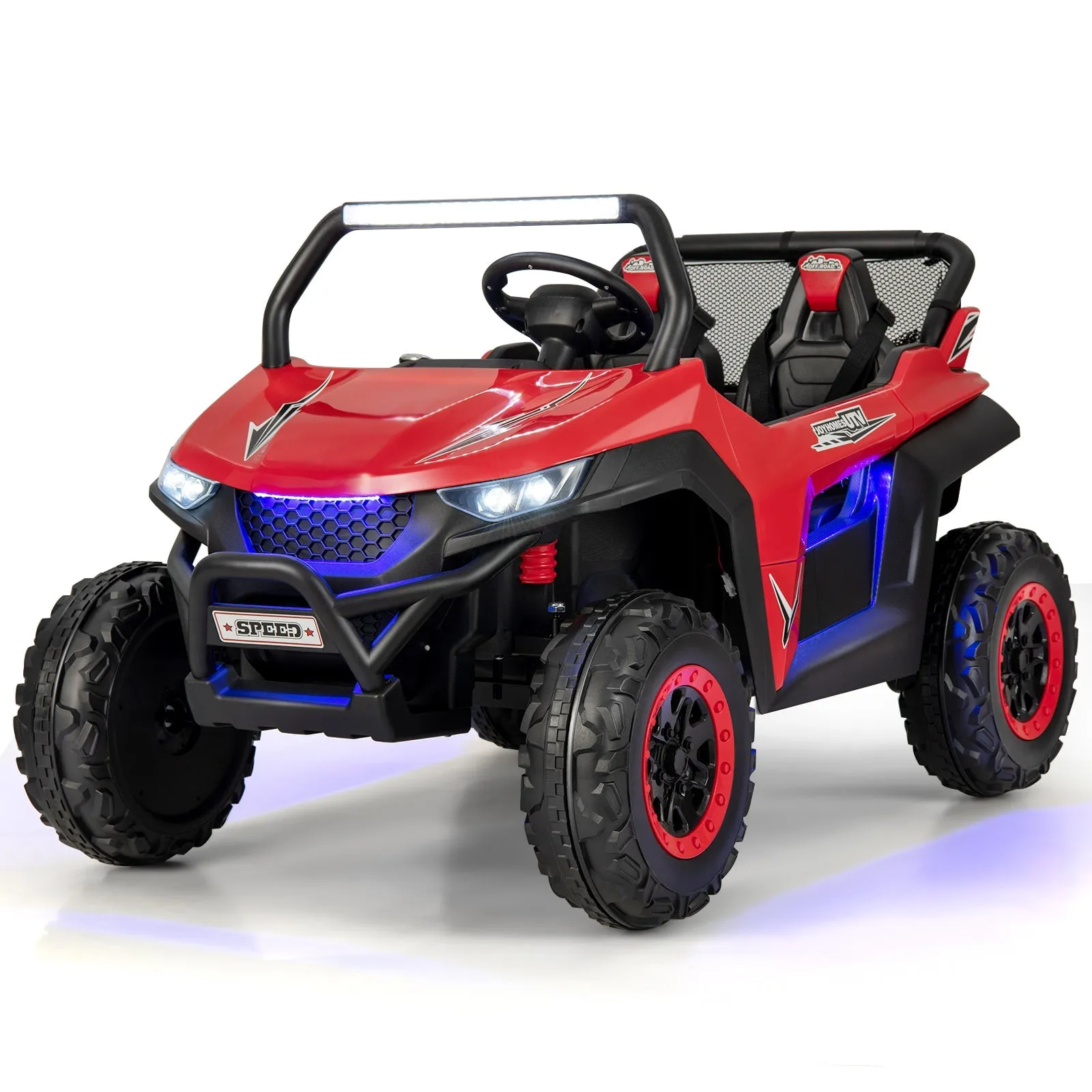 12V Kids Ride on UTV 2-Seater Electric Car with Remote Control-Red