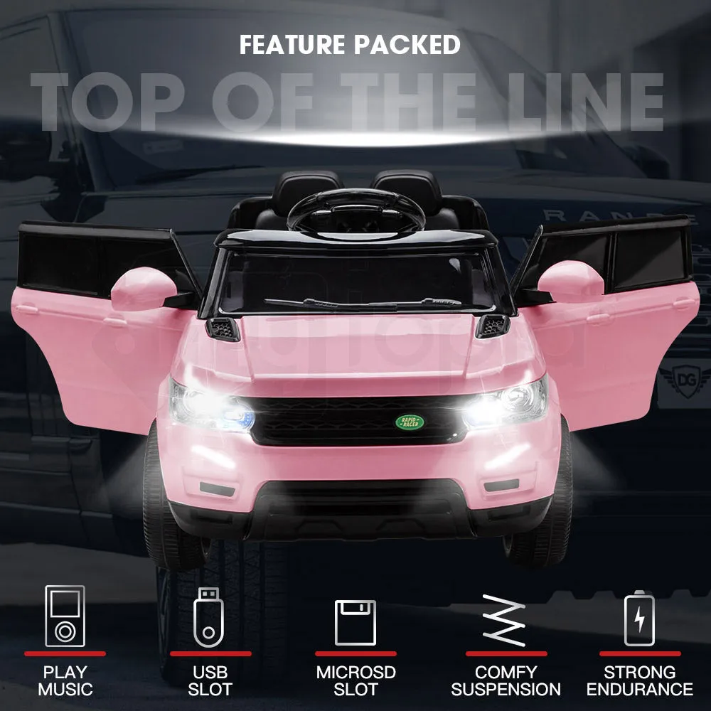 12V Pink Electric Ride-On Car w/ Remote & MP3 - ROVO KIDS