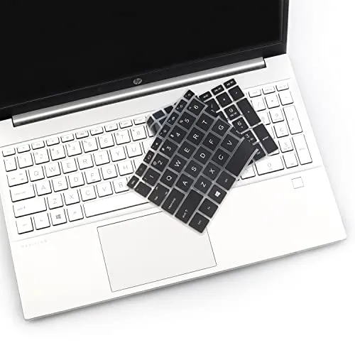 2PCS Keyboard Cover for 15.6" HP Pavilion 15t-er 15-eg 15t-eg 15-eh Series, HP 17.3" Laptop 17-cn 17-cp Series, HP 15t-eg200 15-eg2153cl 15-eg2373cl 15-er1047nr 15-eh2085wm 17-cn2063dx-Rainbow Clear