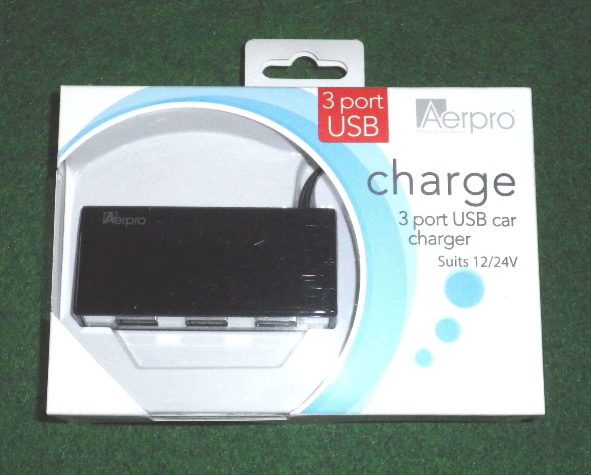 3 Way USB Car Charger for Tablets, Smartphones & iPads - Part # APL30USB