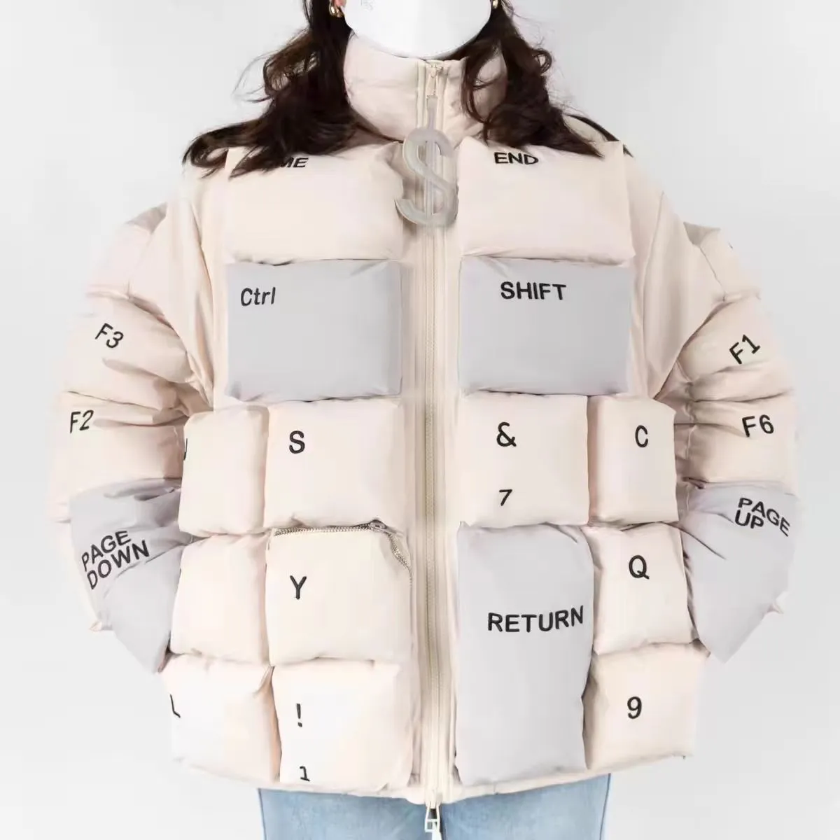 3endlesss.Brand Couple Keyboard Model Coat