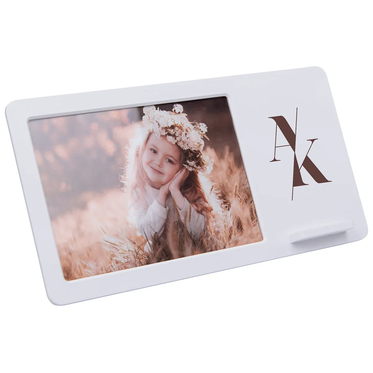 48-Hour Hit White 4"x 6" Picture Frame with Wireless Charger