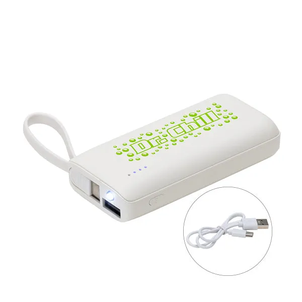 5000mAh Chancellor Power Bank With USB-C Built-in Cable (Q750922)