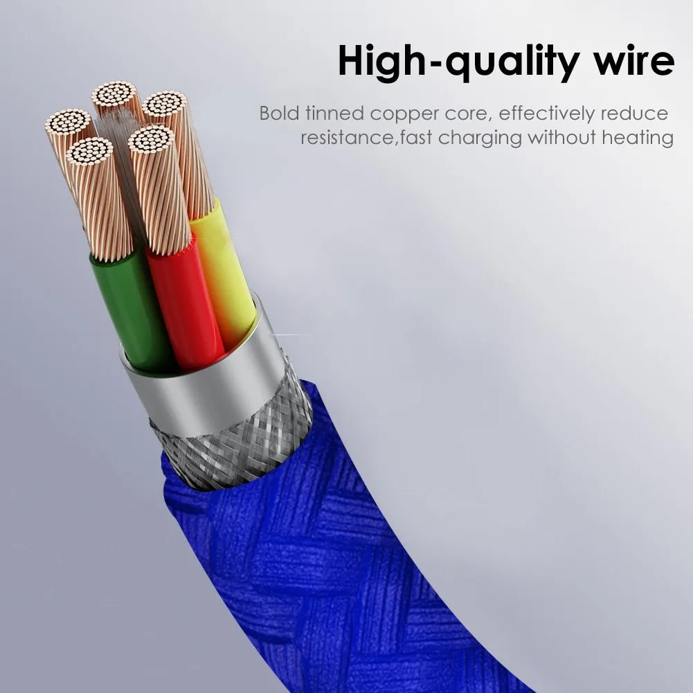 5A Micro USB Type-C Fast Charging Spring Cable