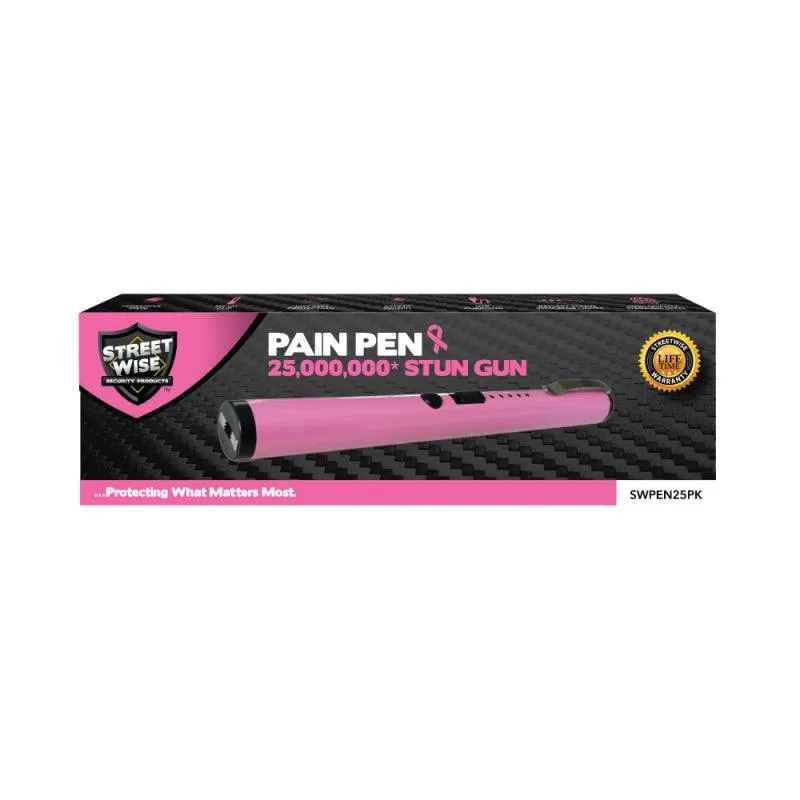 6) Units Streetwise Pain Pen 25,000,000 Stun Gun - Pink