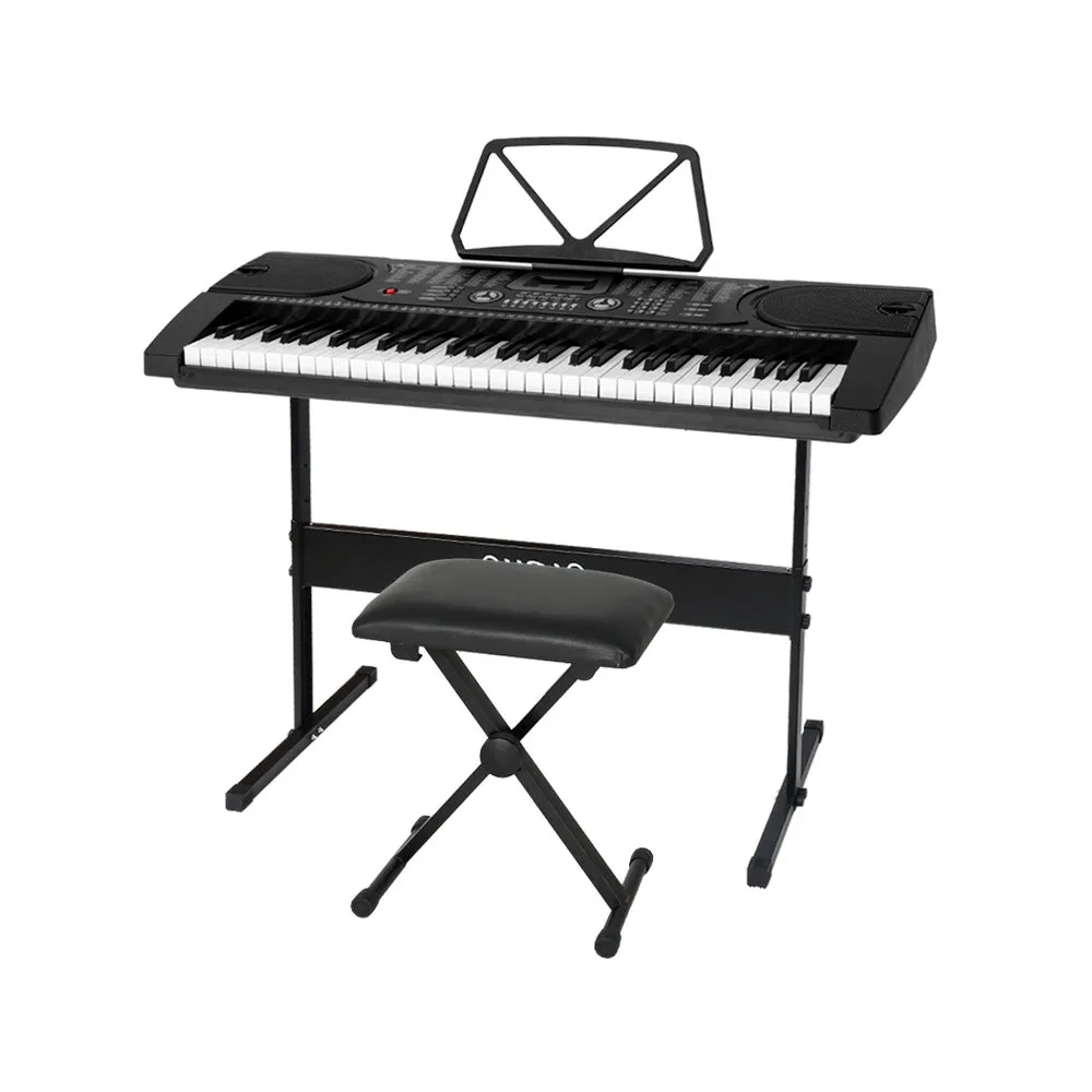 61-Key Digital Piano Keyboard w/ Stand Stool LED Display Alpha