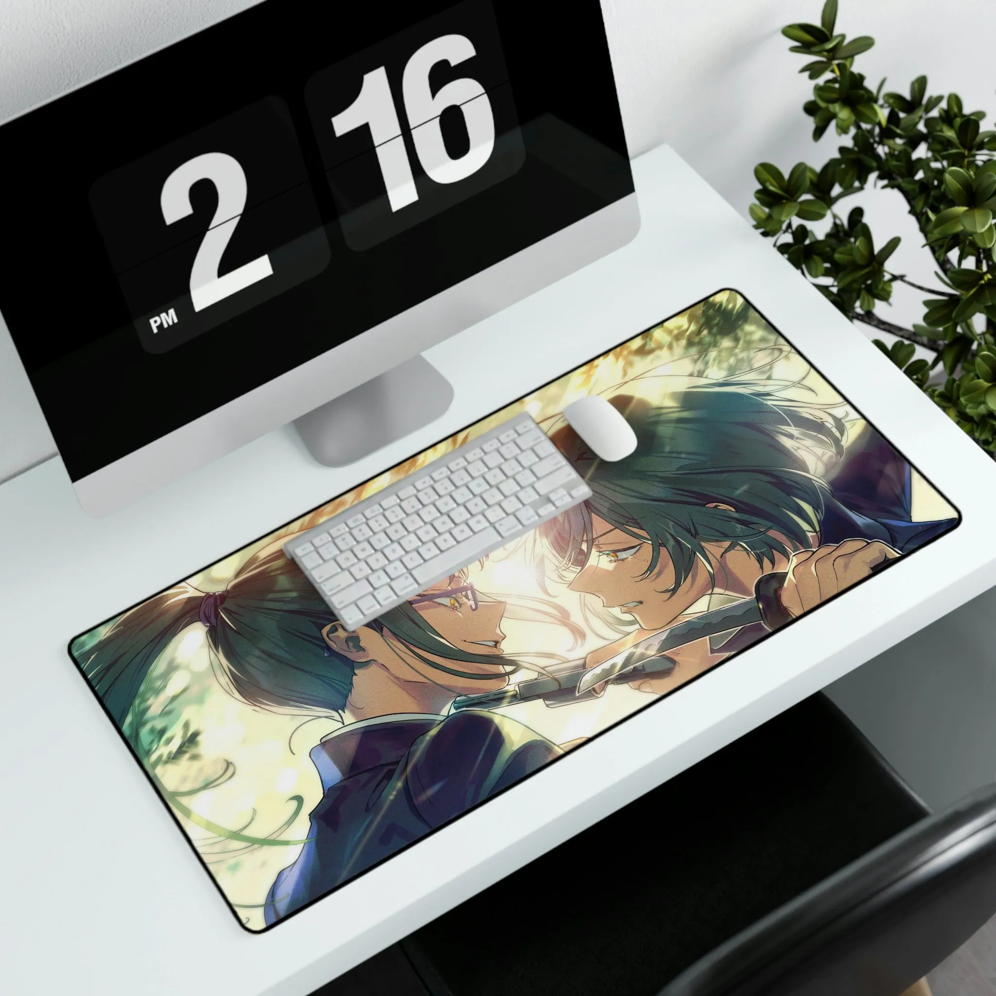 #7.3243, Jujutsu Kaisen, Maki Zenin vs. Mai Zenin, Mouse Pad (Desk Mat)