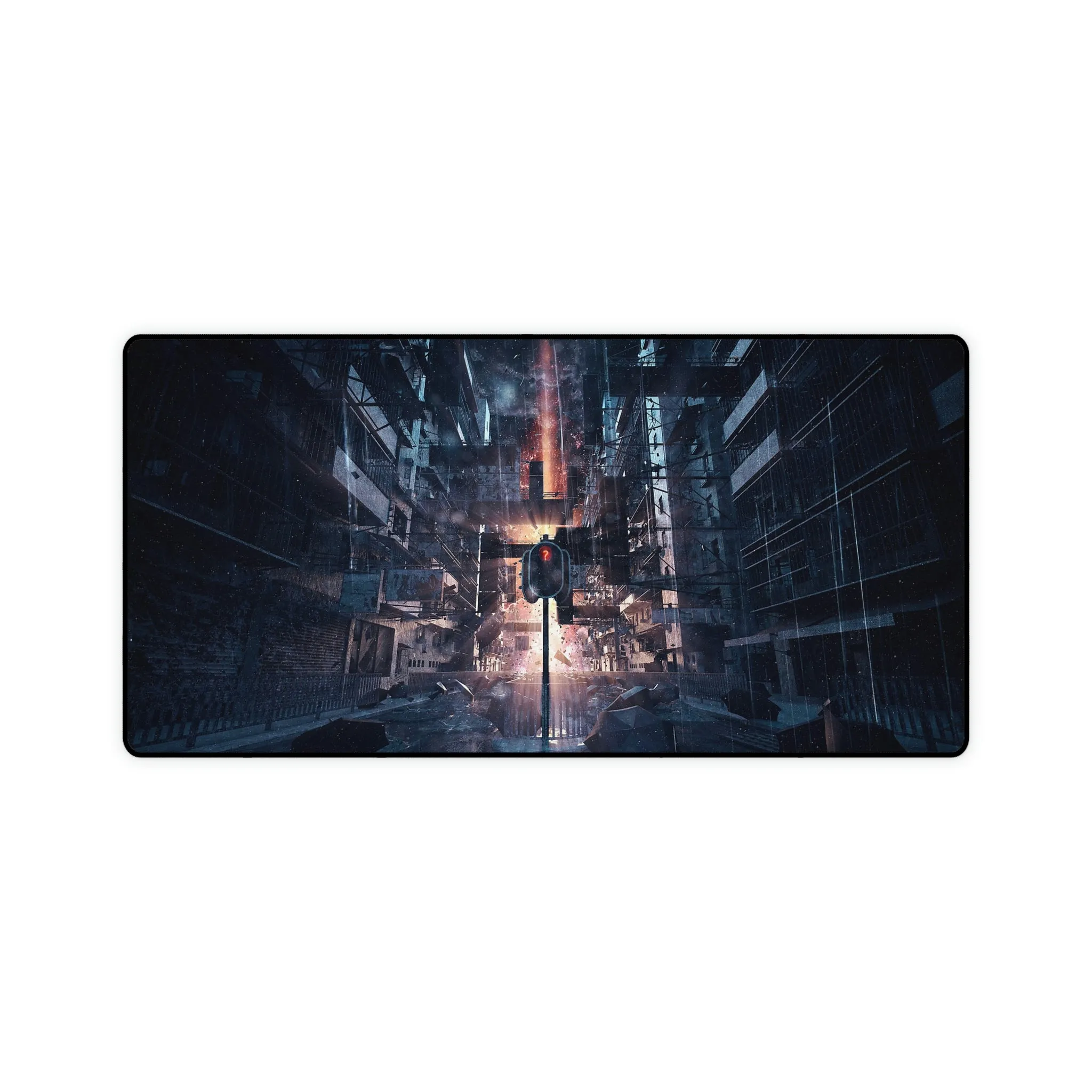 #8.2906, Buildings, Apartment, Explosion, Anime, Art, Mouse Pad (Desk Mat)