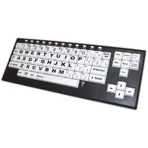 AbleNet Large Print on Larger Key Keyboard VisionBoard2 - Keyboard - USB - Black Frame (VB2)