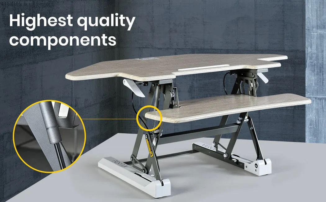 Adjustable Height Corner Desk Riser for Dual Monitors, Fortia