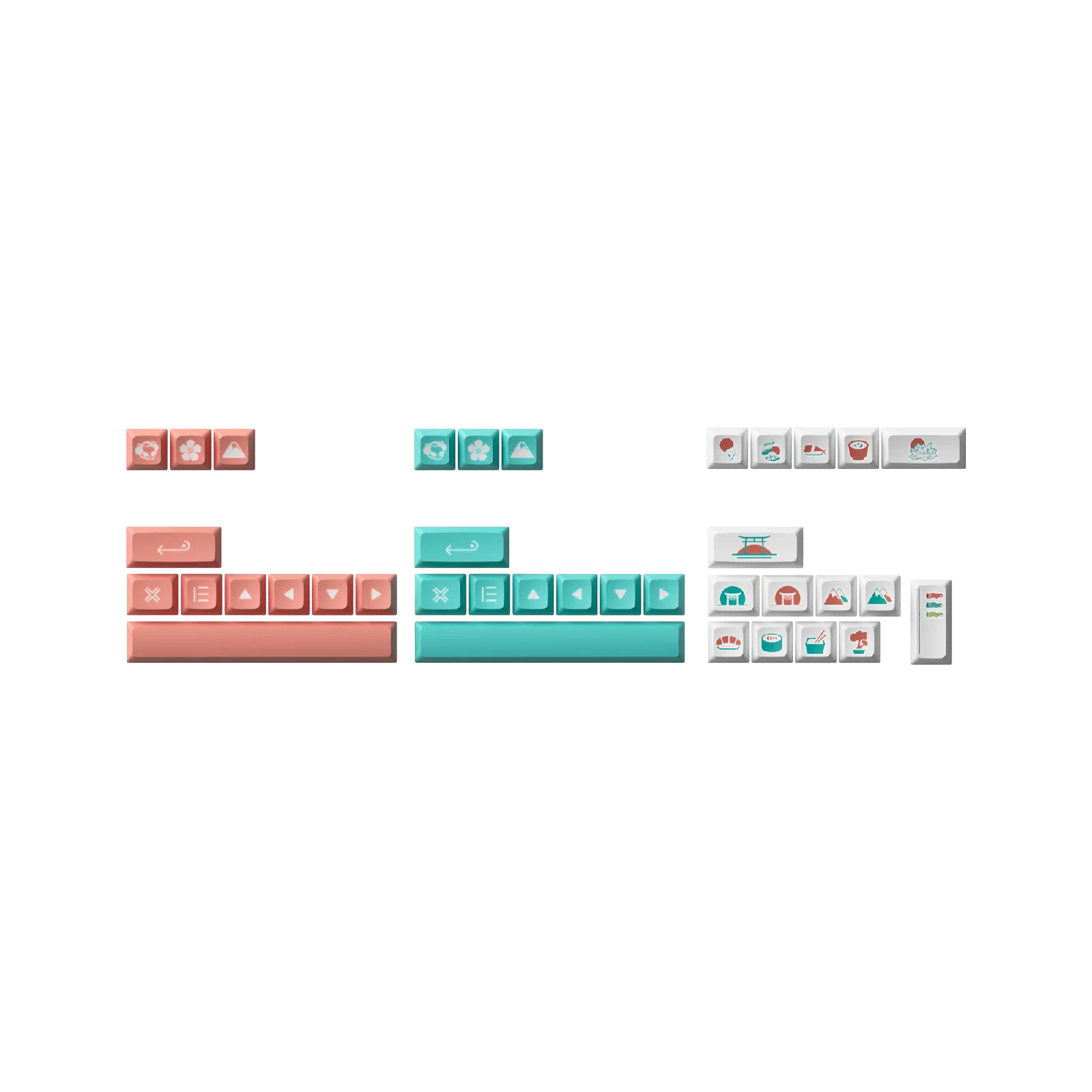 Akko Red Fuji JDA Profile PBT Keycaps