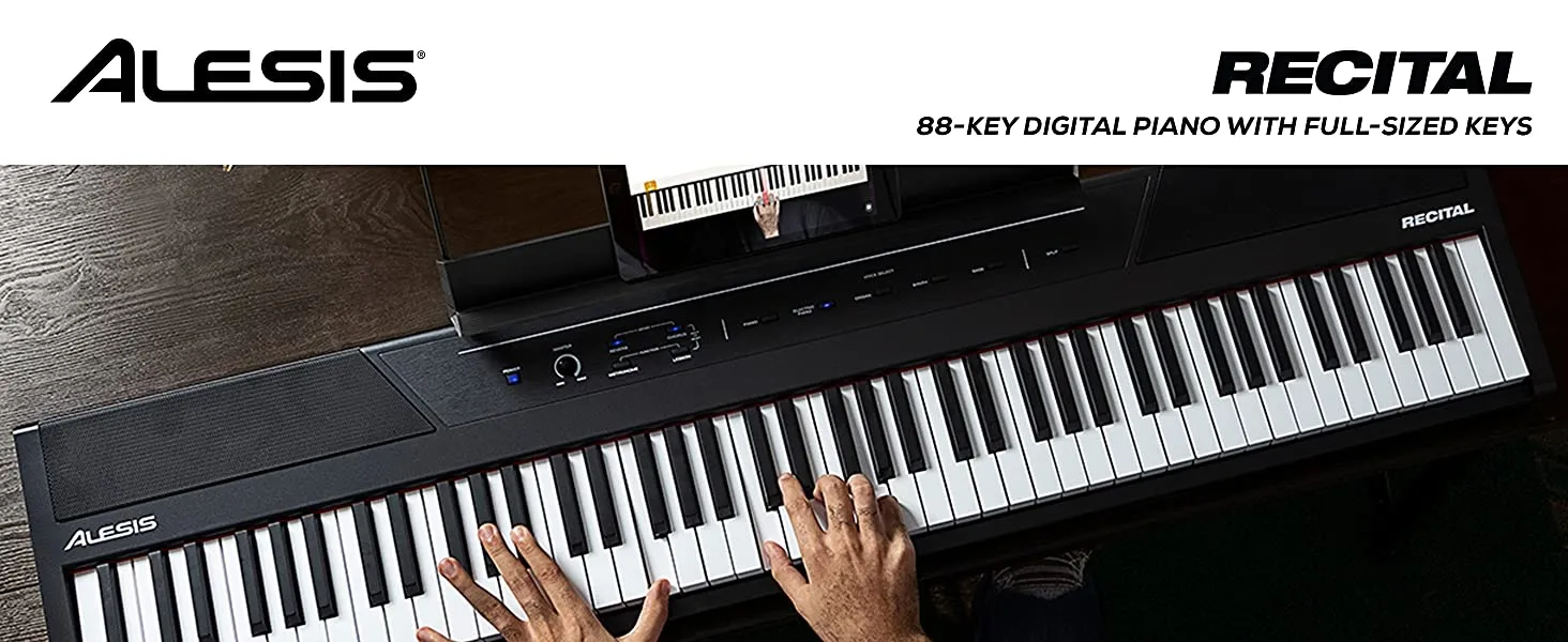 Alesis Recital Stage Piano 88 Semi Weighted Keys Digital