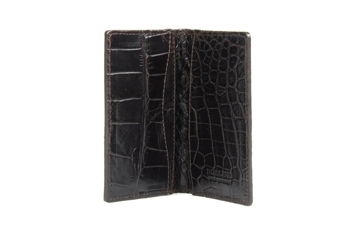 American Alligator Leather Business/Credit Card Case - Walnut Brown