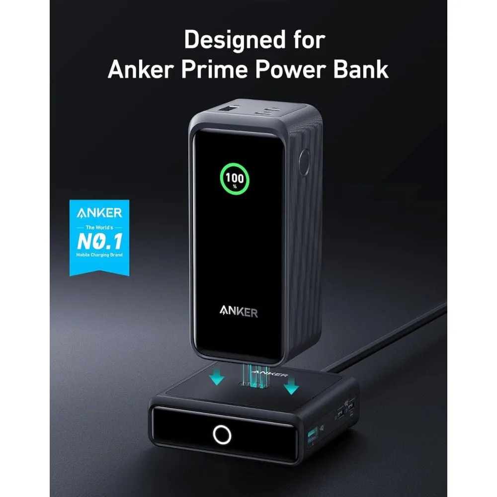 Anker 100W Charging Base for Anker Prime Power Bank ( Charging Stand with 3 USB-Ports) - A1902