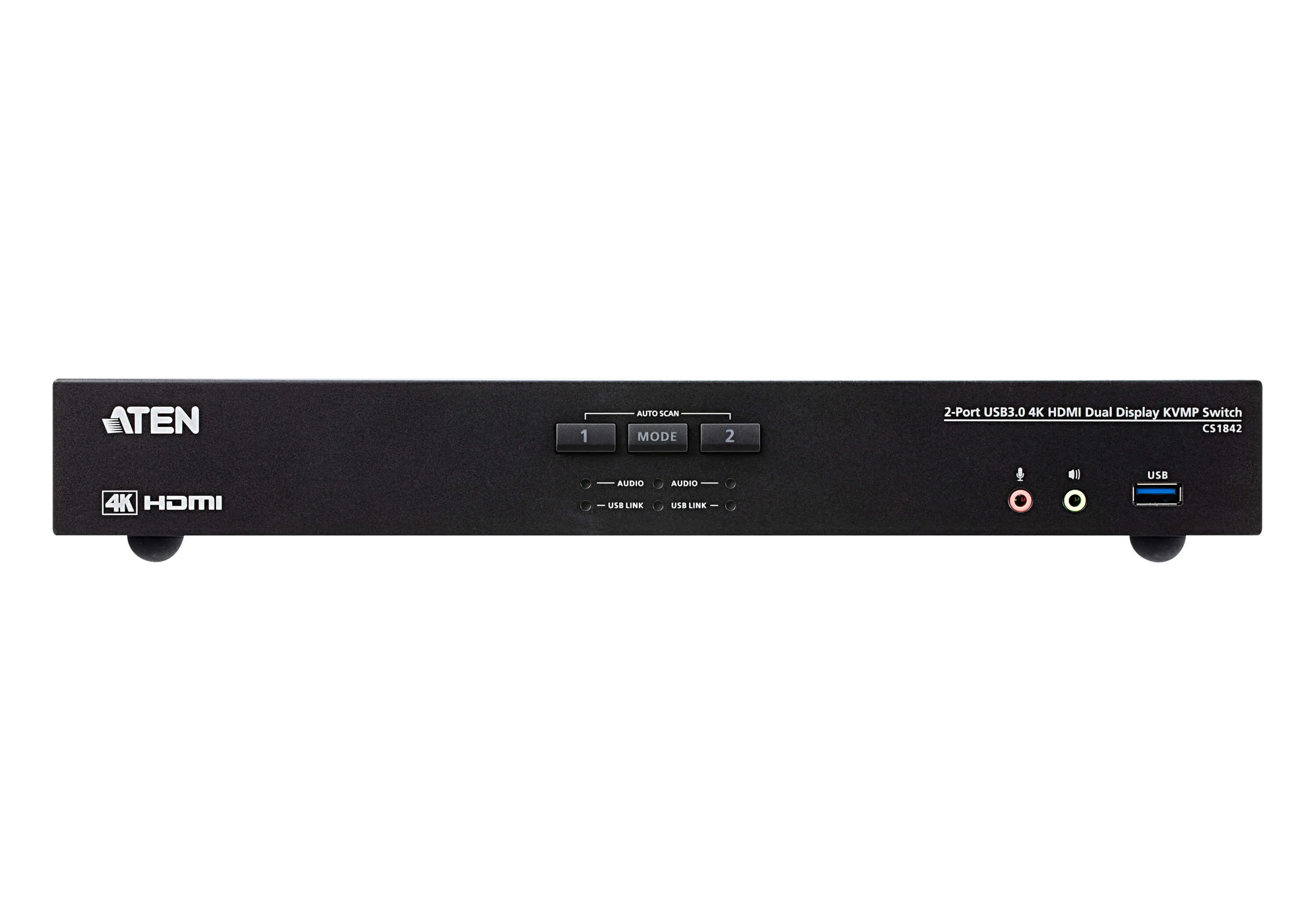 Aten Cs1842 2-Port Usb 3.0 4K Hdmi Dual Display Kvmp Switch - Kvm / Audio / Usb Switch - 2 Ports