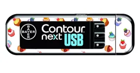 Bayer Contour Next USB Vinyl Sticker (Cupcakes)