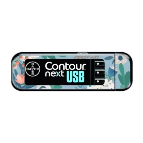 Bayer Contour Next USB Vinyl Sticker (Evening Wildflowers)