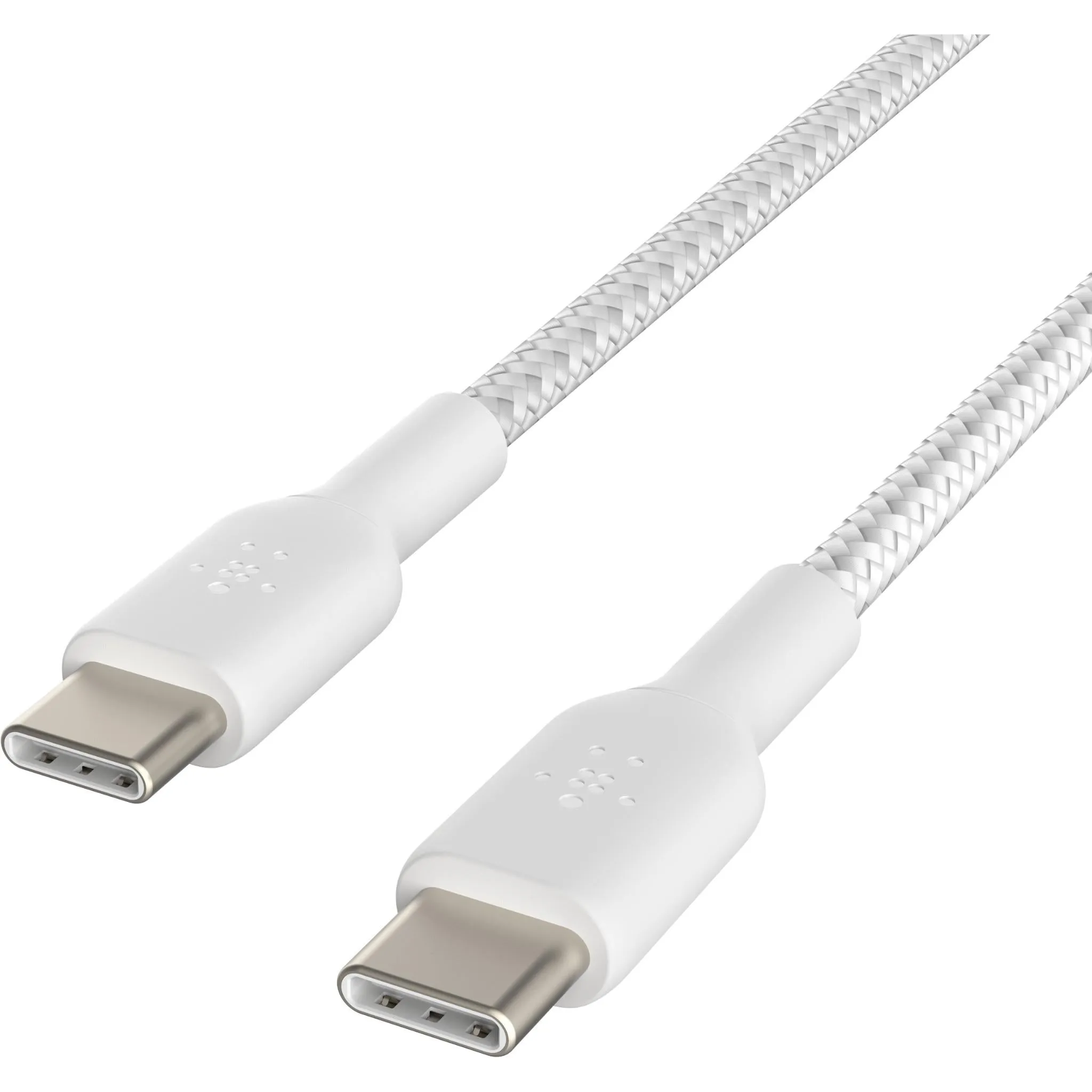 Belkin BoostUp Charge USB-C to USB-C 1m Braided Cable 2 Pack (White)