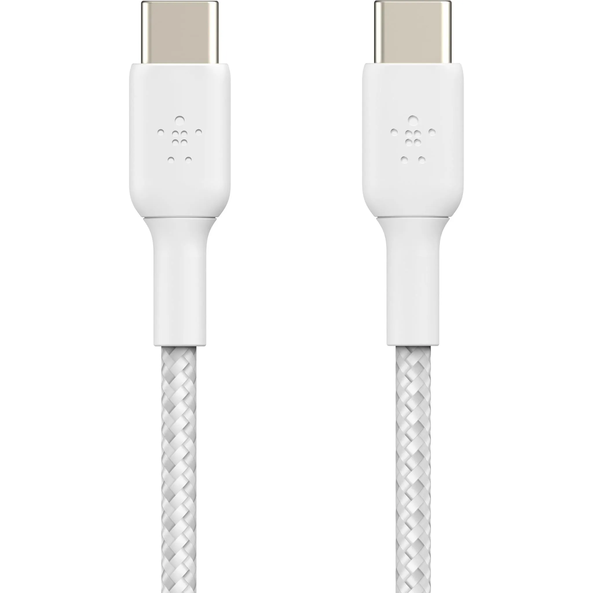 Belkin BoostUp Charge USB-C to USB-C 1m Braided Cable 2 Pack (White)