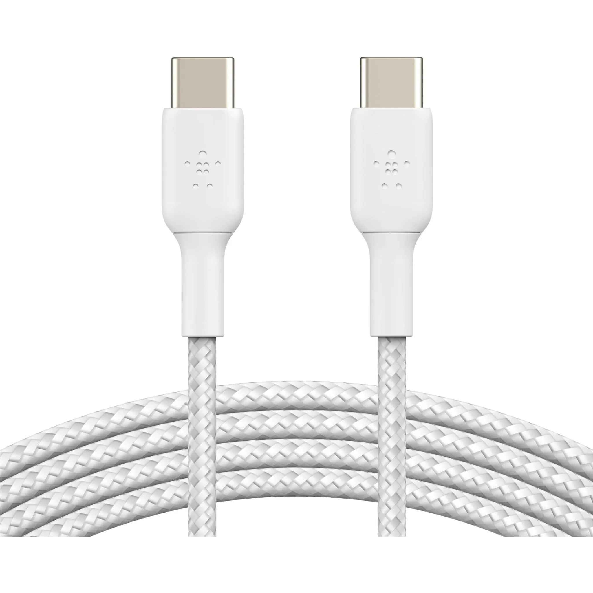 Belkin BoostUp Charge USB-C to USB-C 1m Braided Cable 2 Pack (White)