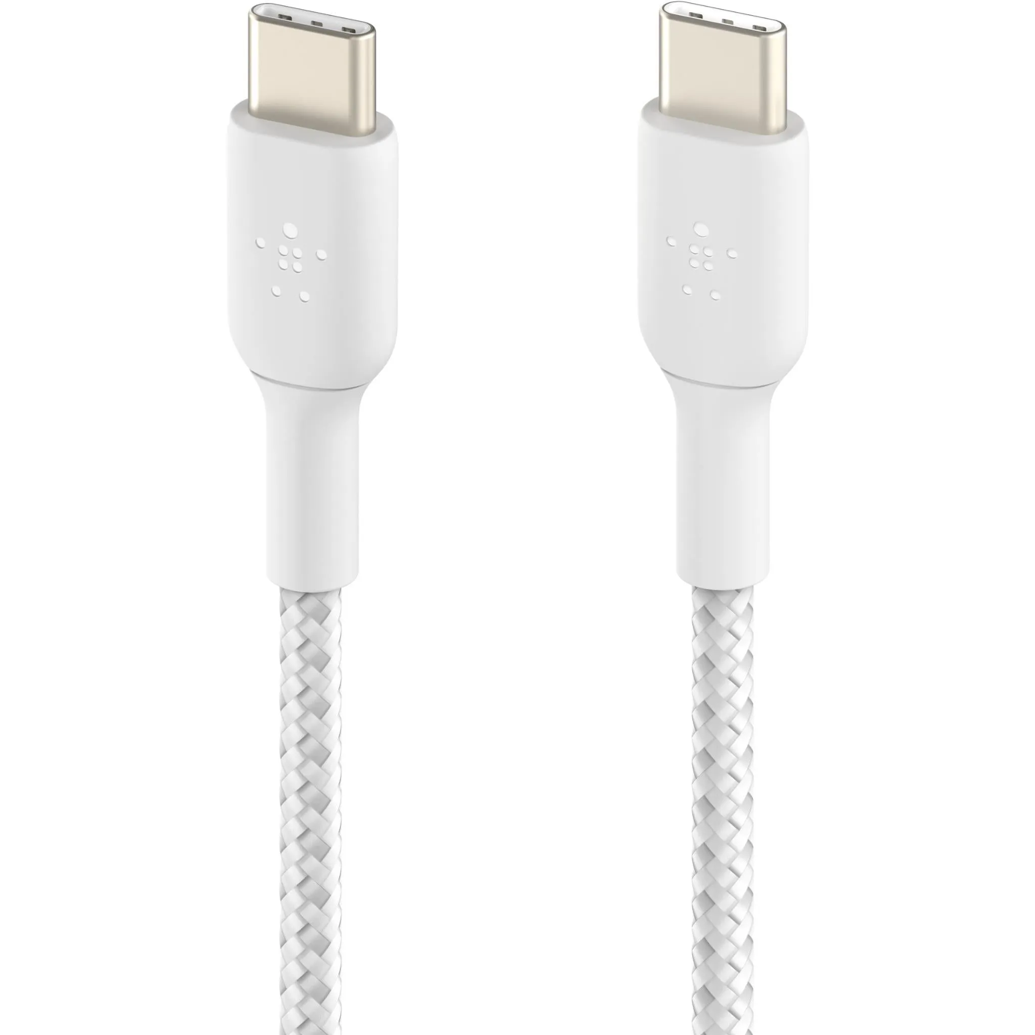 Belkin BoostUp Charge USB-C to USB-C 1m Braided Cable 2 Pack (White)