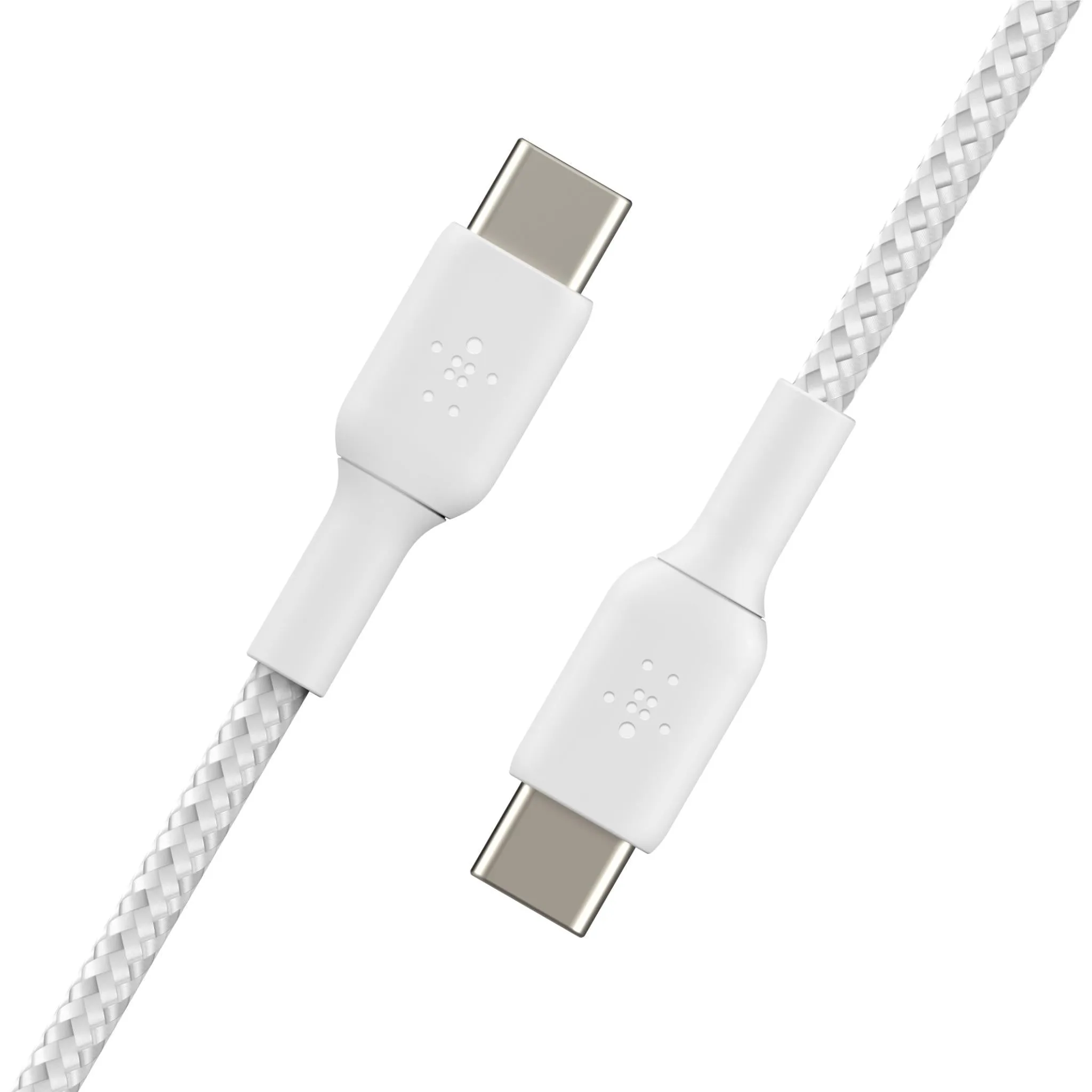 Belkin BoostUp Charge USB-C to USB-C 1m Braided Cable 2 Pack (White)