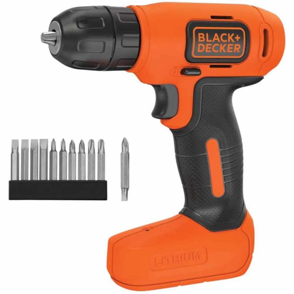 Black & Decker BDCD8BVA 8V MAX DRILL W/10 BITS