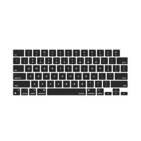 Black Silicone Keyboard Cover Skin for MacBook Air/Pro 2021-2023