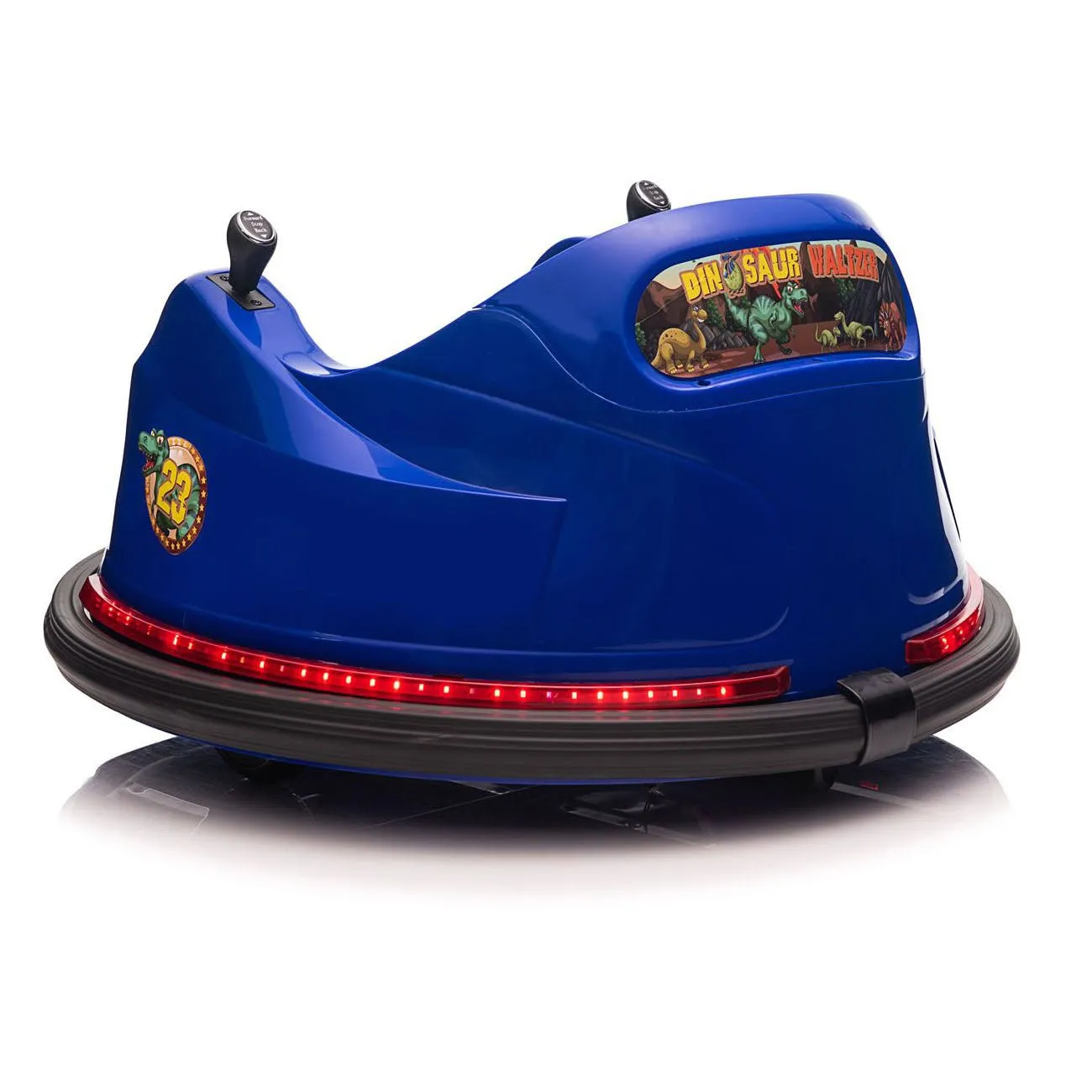 BLUE DINOSAUR ADVENTURE KIDS RIDE ON BUMPER CAR