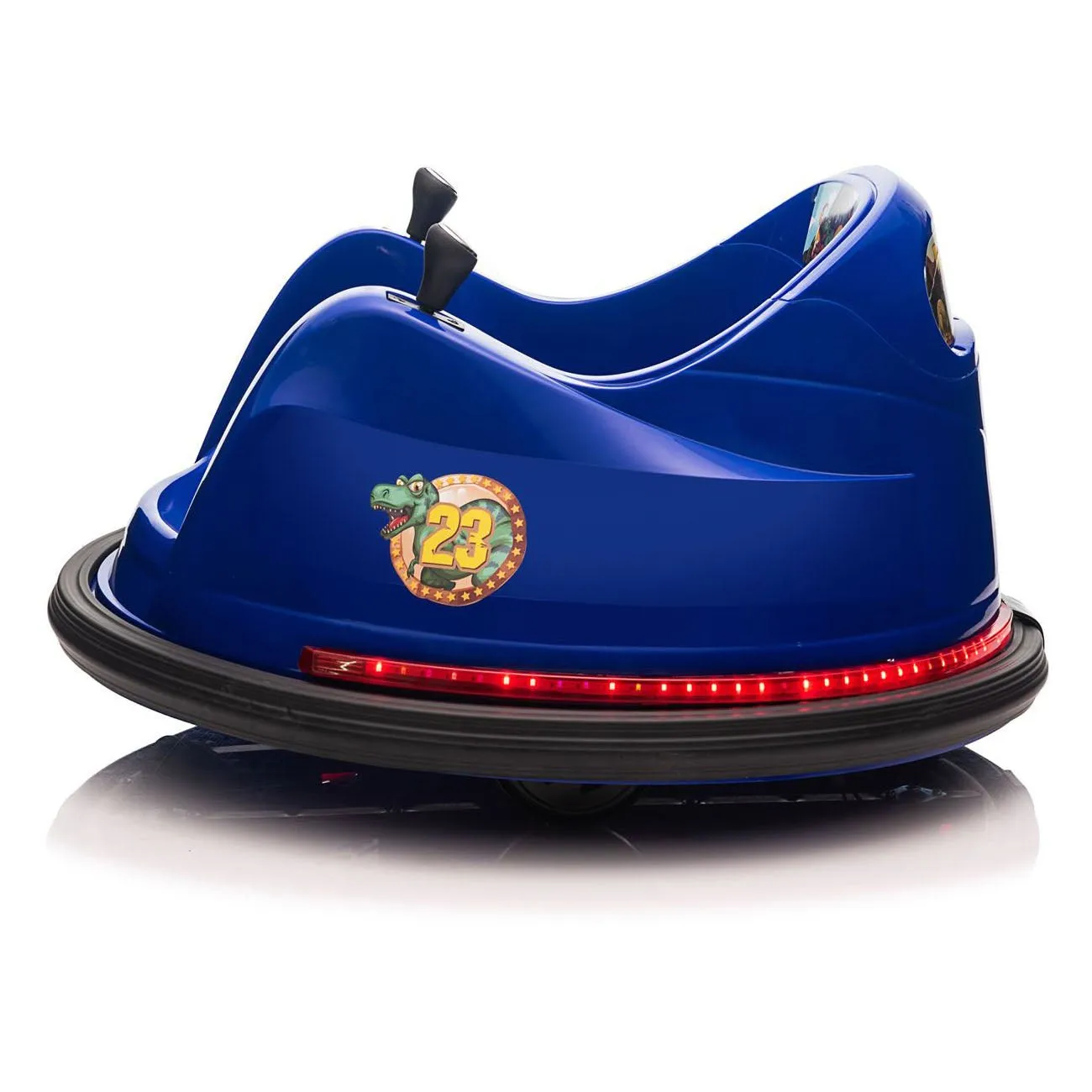 BLUE DINOSAUR ADVENTURE KIDS RIDE ON BUMPER CAR