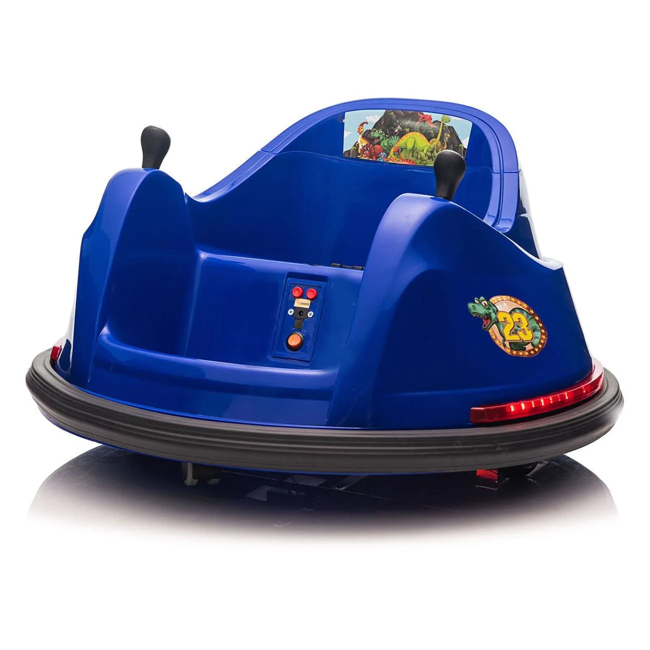 BLUE DINOSAUR ADVENTURE KIDS RIDE ON BUMPER CAR