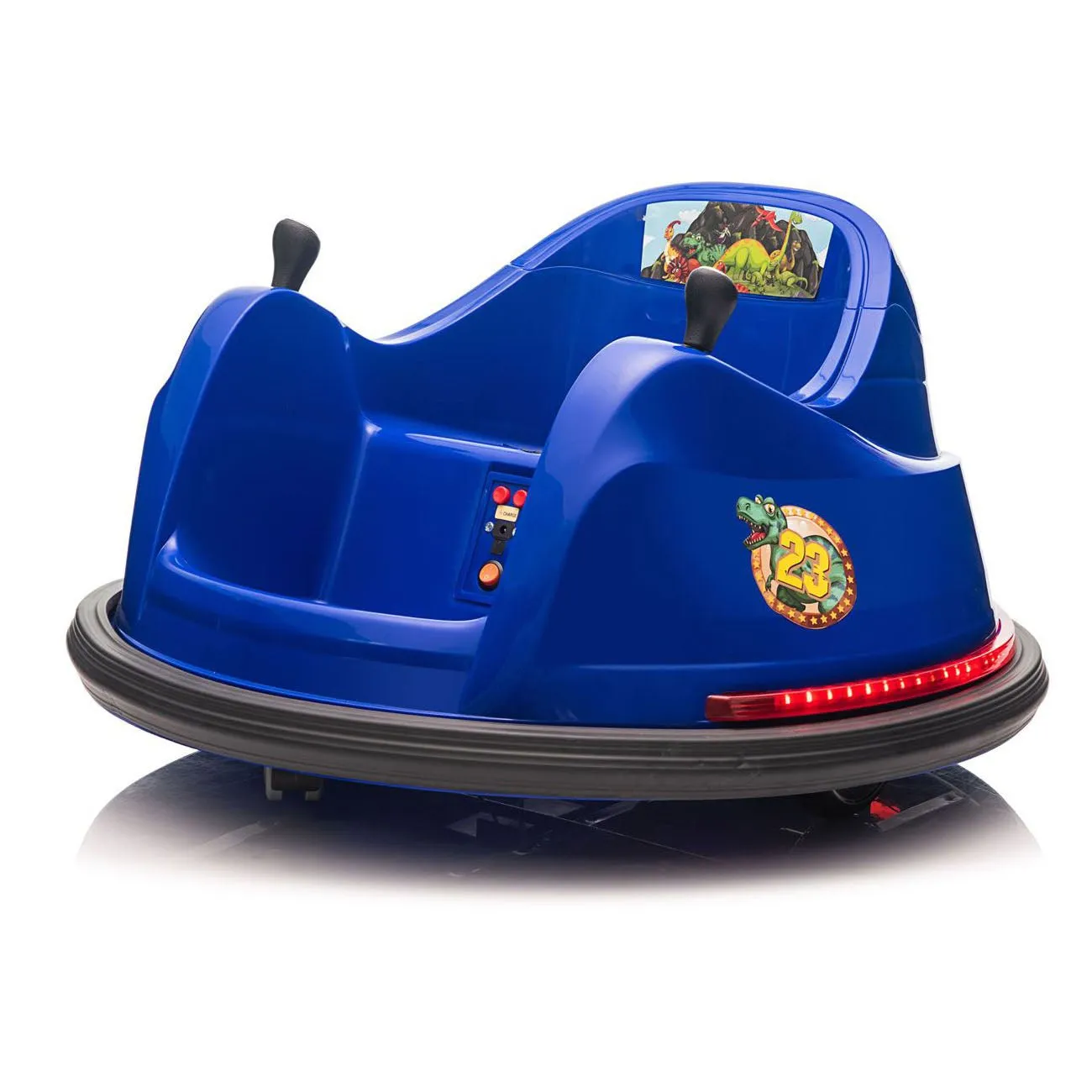 BLUE DINOSAUR ADVENTURE KIDS RIDE ON BUMPER CAR