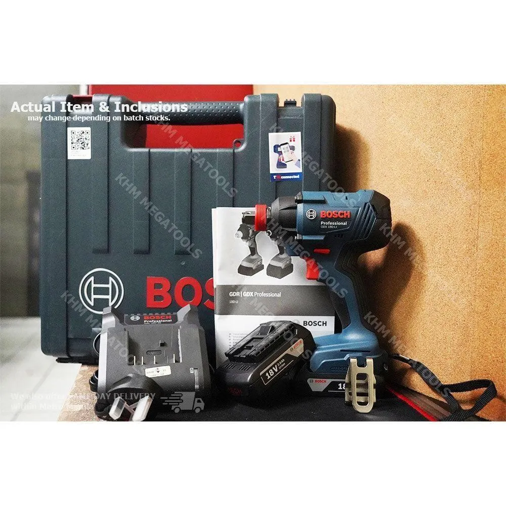 Bosch GDX 180-Li 2in1 Cordless Impact Driver / Wrench 1/2" Drive 180Nm 18V [Kit] (Open Seal)