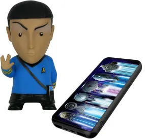 BUNDLE - Star Trek: TOS - Mr. Spock 6” Talking Bluetooth Figure Speaker with Ships of the Line design 10,000 mAh Powerbank