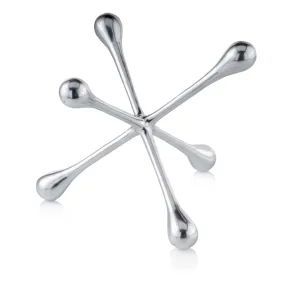 Cantillo XL Decorative Jack Sphere, Silver