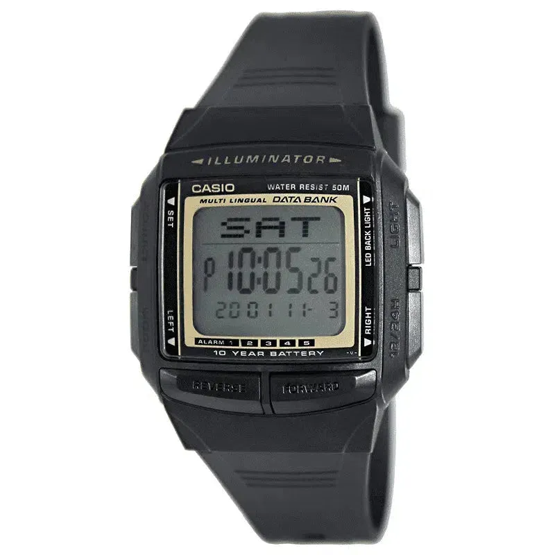 Casio DB-36-9A Black Watch For Men and Women