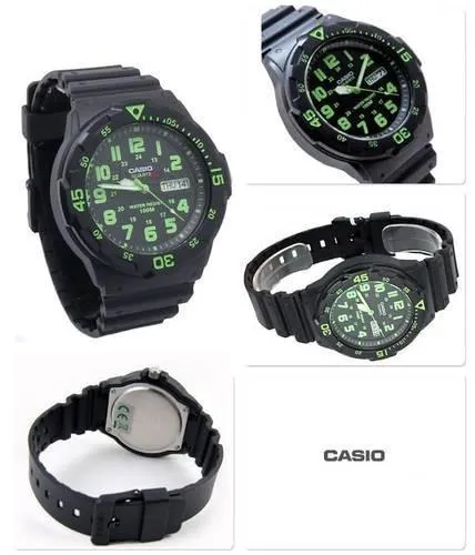 Casio MRW-200H-3B Black Resin Strap Watch for Men