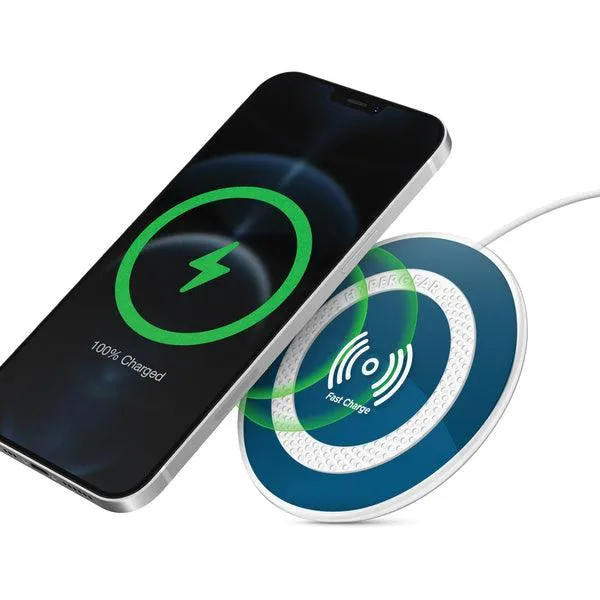 ChargePad Pro 15-Watt Wireless Fast-Charger Pad (Blue)