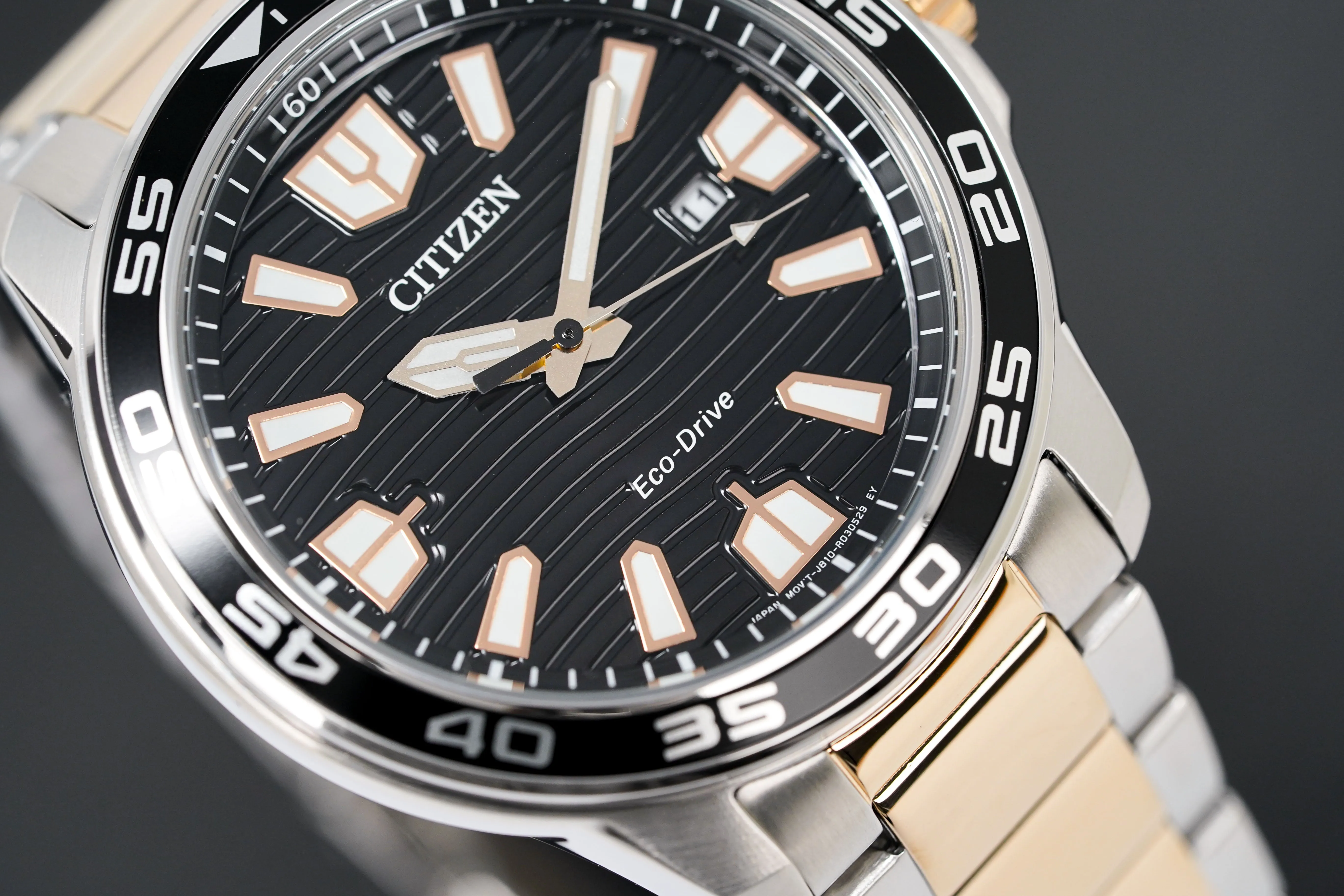 Citizen Men's Watch Eco-Drive Marine Two-Tone Black AW1524-84E