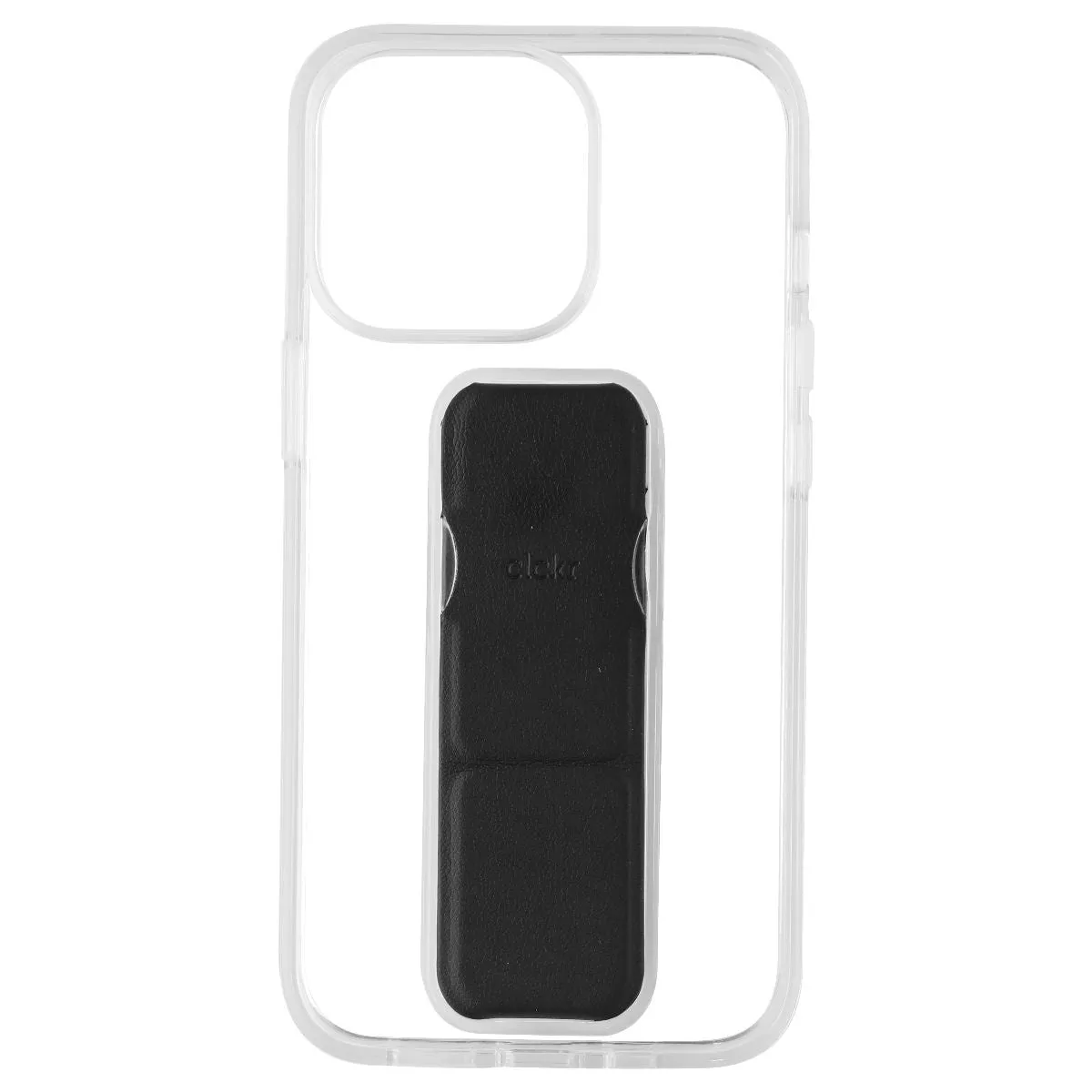 CLCKR Stand & Grip Case for iPhone 13 Pro Smartphones - Clear/Black