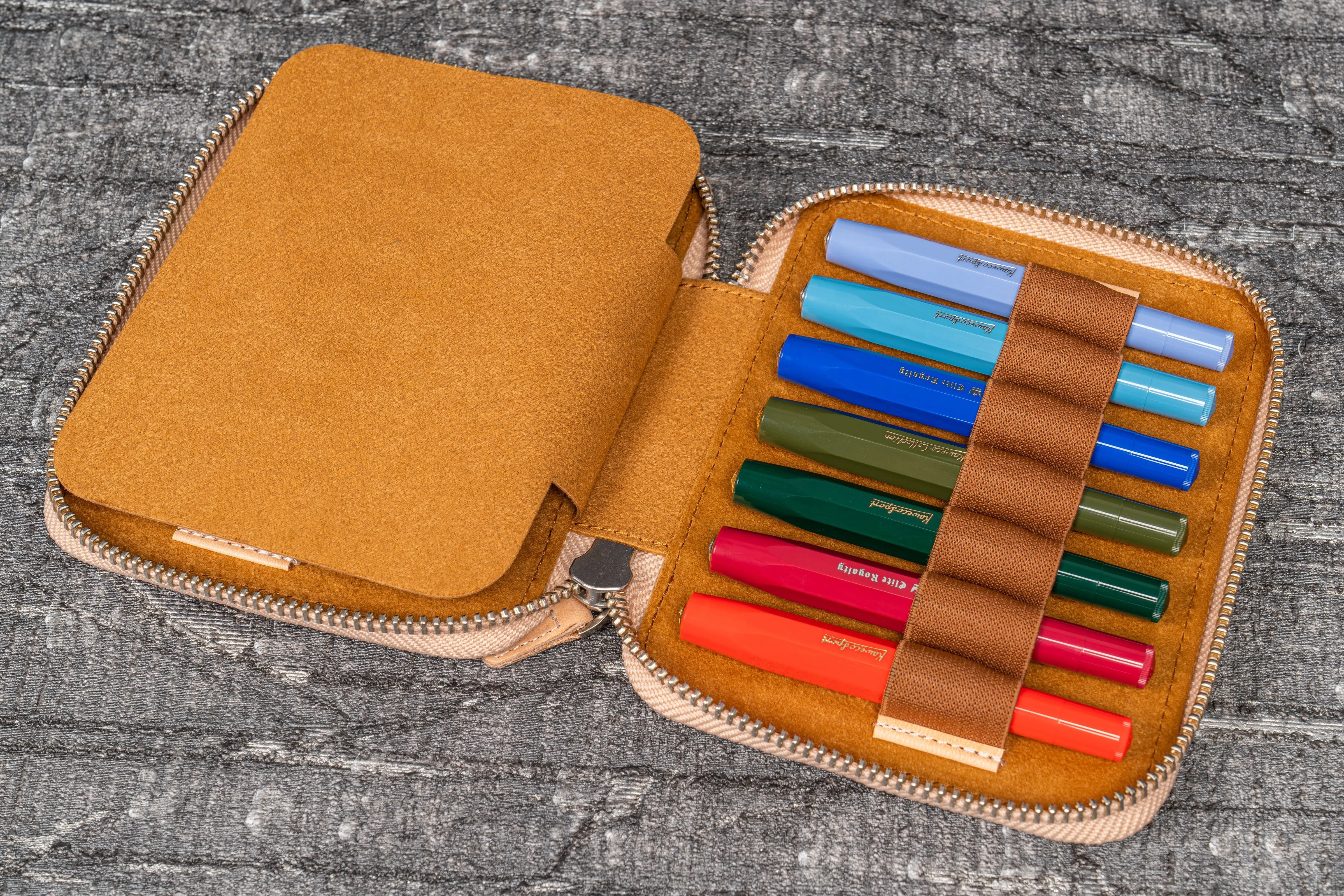 Collector Pen Case for 14 Kaweco Pens - Undyed Leather