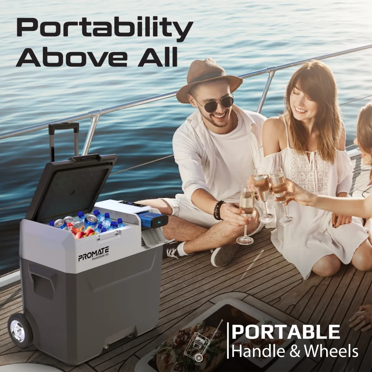 CoolFast™ 40 Liters Portable Outdoor Mini Refrigerator with 52000mAh Powerpack