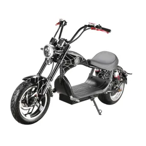 CRONY X1 Harley Electrocar car With BT Speaker 65KM/H Electrocar car Citycoco Fat Tire Electric motorcycle | Black spider