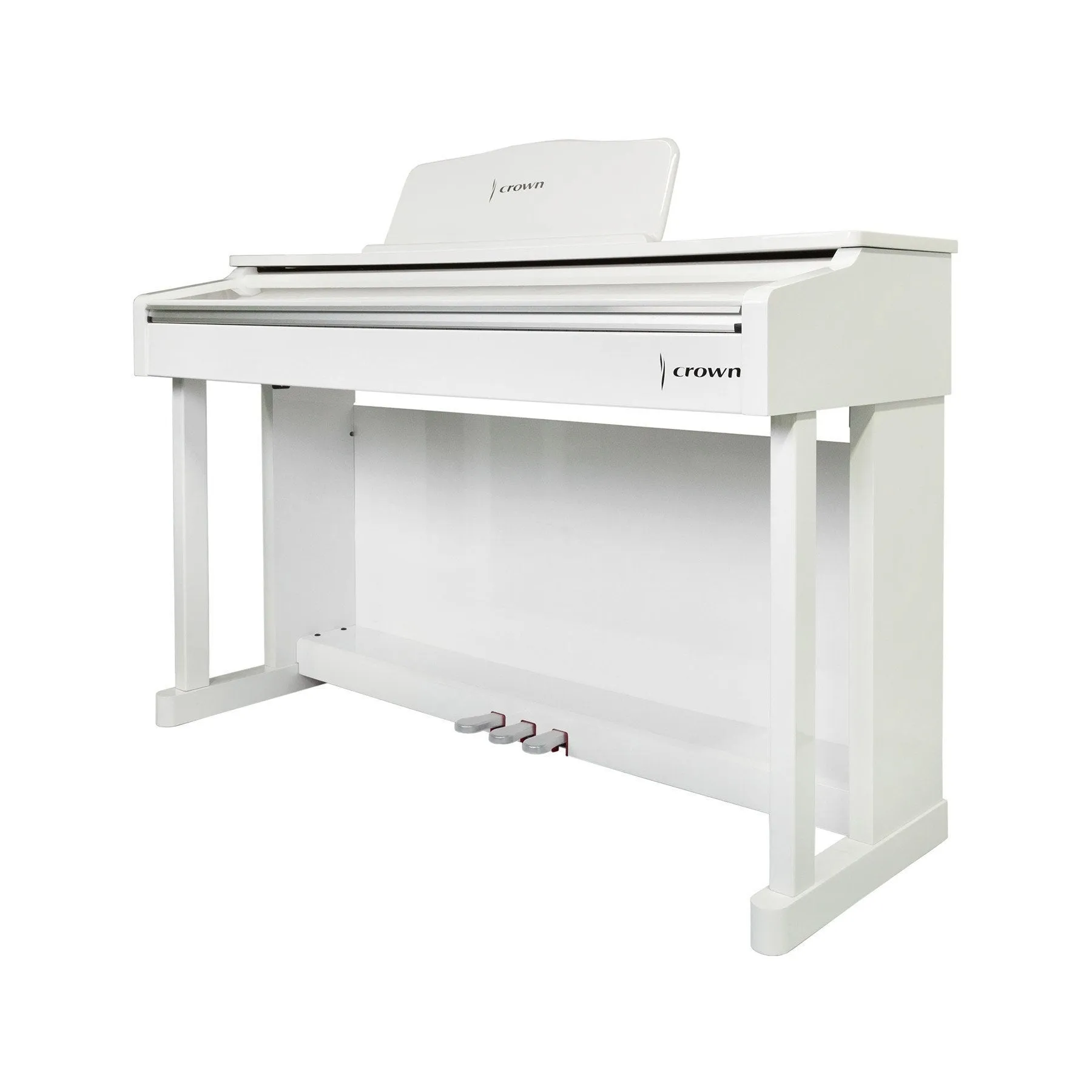 Crown 88-Key Hammer Action Digital Piano (White Gloss)