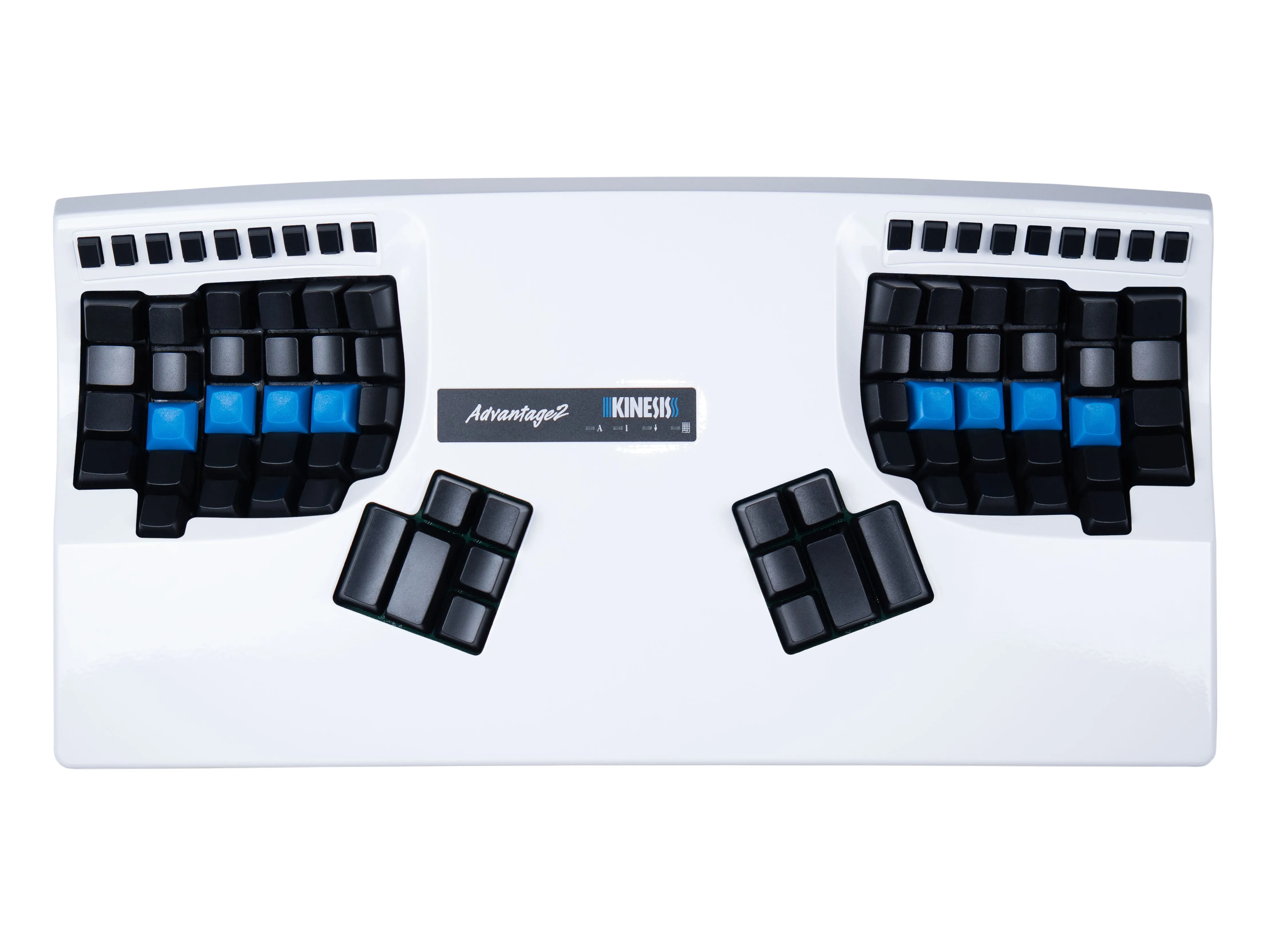 Custom Built B STOCK White Signature Series Kinesis Advantage 2 Ergo Keyboard